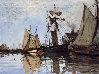 Claude Oscar Monet : Boats in the Port of Honfleur